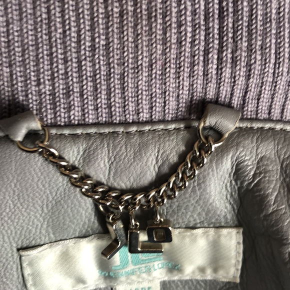 🌸JENNIFER LOPEZ🌸LEATHER  JLO JACKET LILAC IN COLOR XCLT CONDITION - Picture 11 of 11